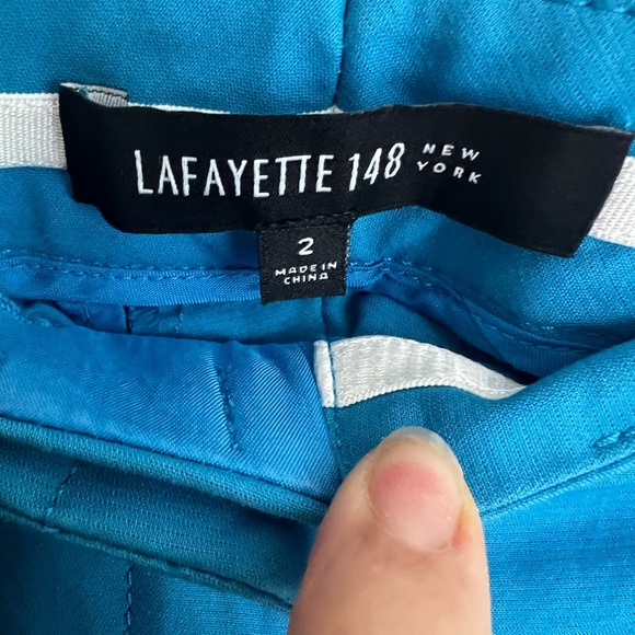 Lafayette 148 New York woman’s blue Astor pants trousers - Picture 6 of 9